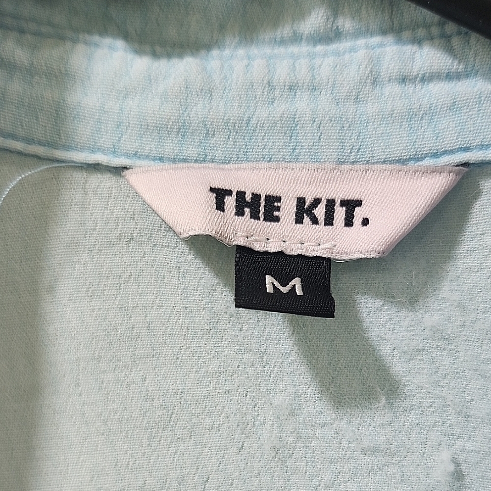 THE KIT. Floral Long Sleeve Women's Top - Light Blue - Picture 2 of 8